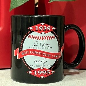 Cal Ripken Jr. & Lou Gehrig 1995 MLB Record Mug – Most Consecutive Games